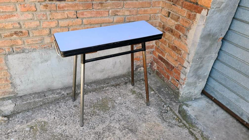 mesa formica cocina plegable madera metal 1u